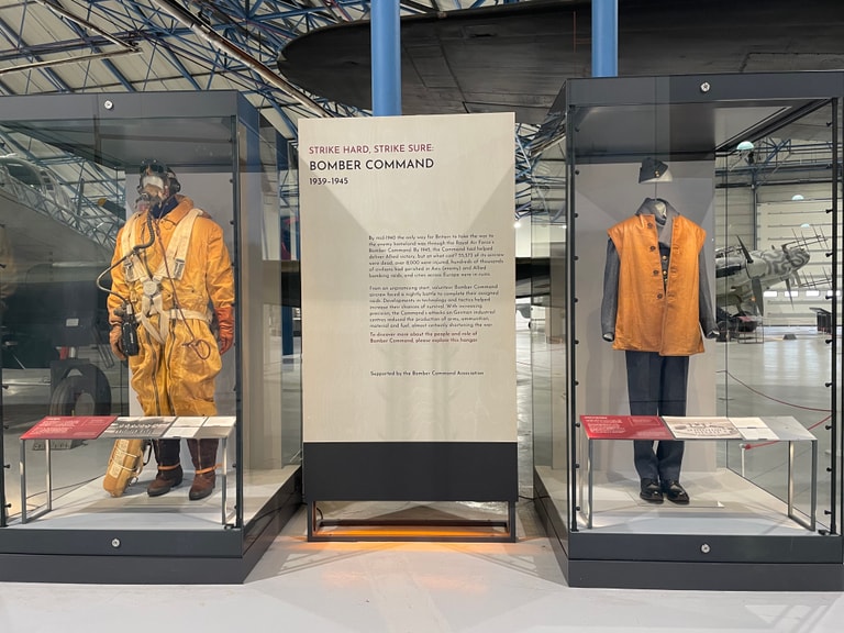 Photograph of exhibition showcases